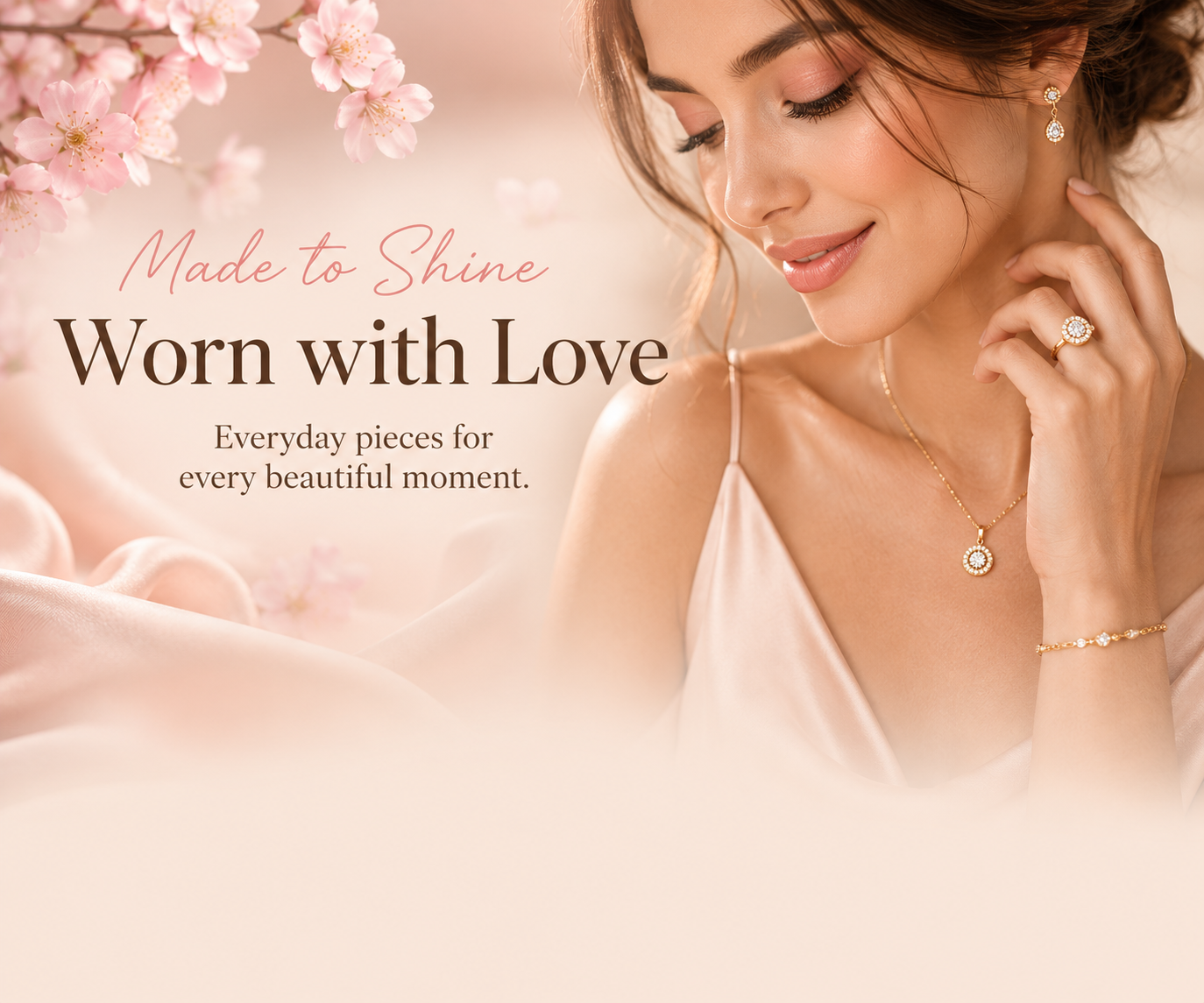 Worn with Love jewelry campaign hero